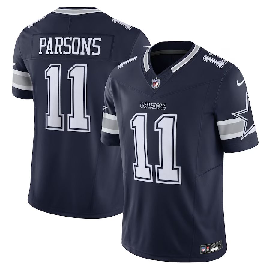 Men Dallas Cowboys #11 Micah Parsons Nike Navy Vapor F.U.S.E. Limited NFL Jersey->customized nfl jersey->Custom Jersey